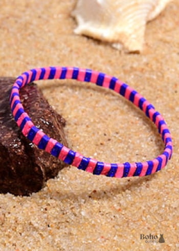 Pulsera Boho, Pulsera Tila Bead, Colorida